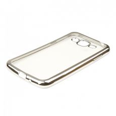 Púzdro SILIKÓNOVÉ CLEAR CASE pre SAMSUNG GALAXY J3 (J320F) 2016 - strieborné