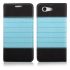 Knižkové púzdro FLIP CASE DOUBLE pre SONY XPERIA M4 AQUA - čierno modré