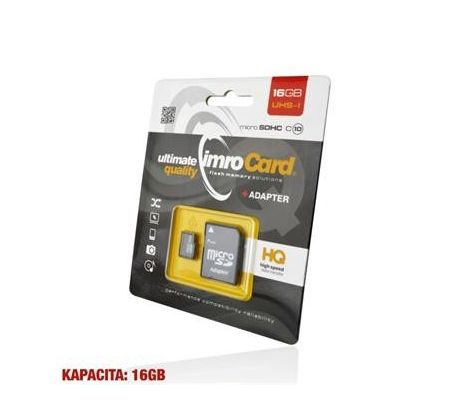 Pamäťová karta IMRO MICRO SDHC 16GB s adaptérom